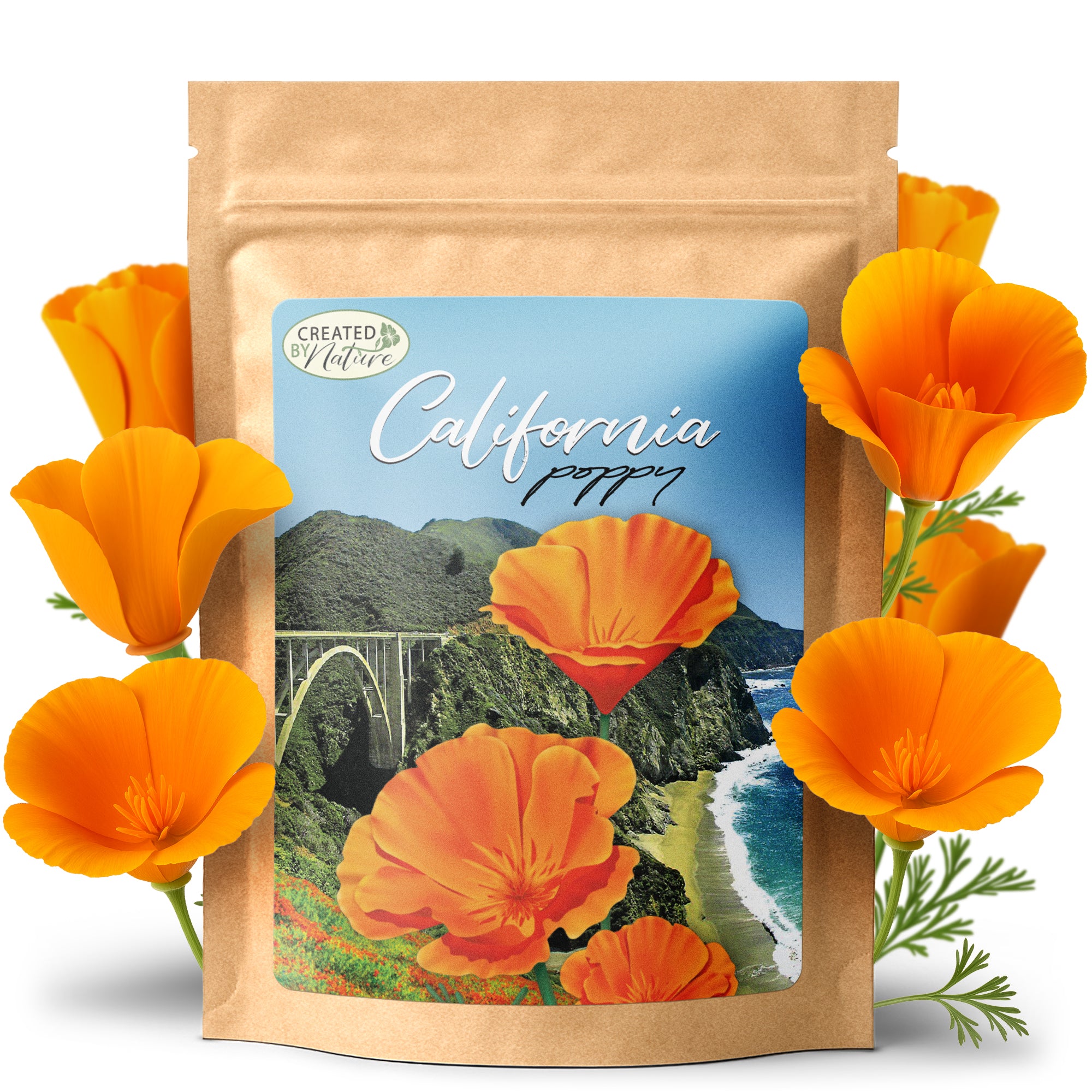 flower seed companies in california Created By Nature California Poppy Flower Seeds, 20,000 Native Wildflower Seeds, California State Flower