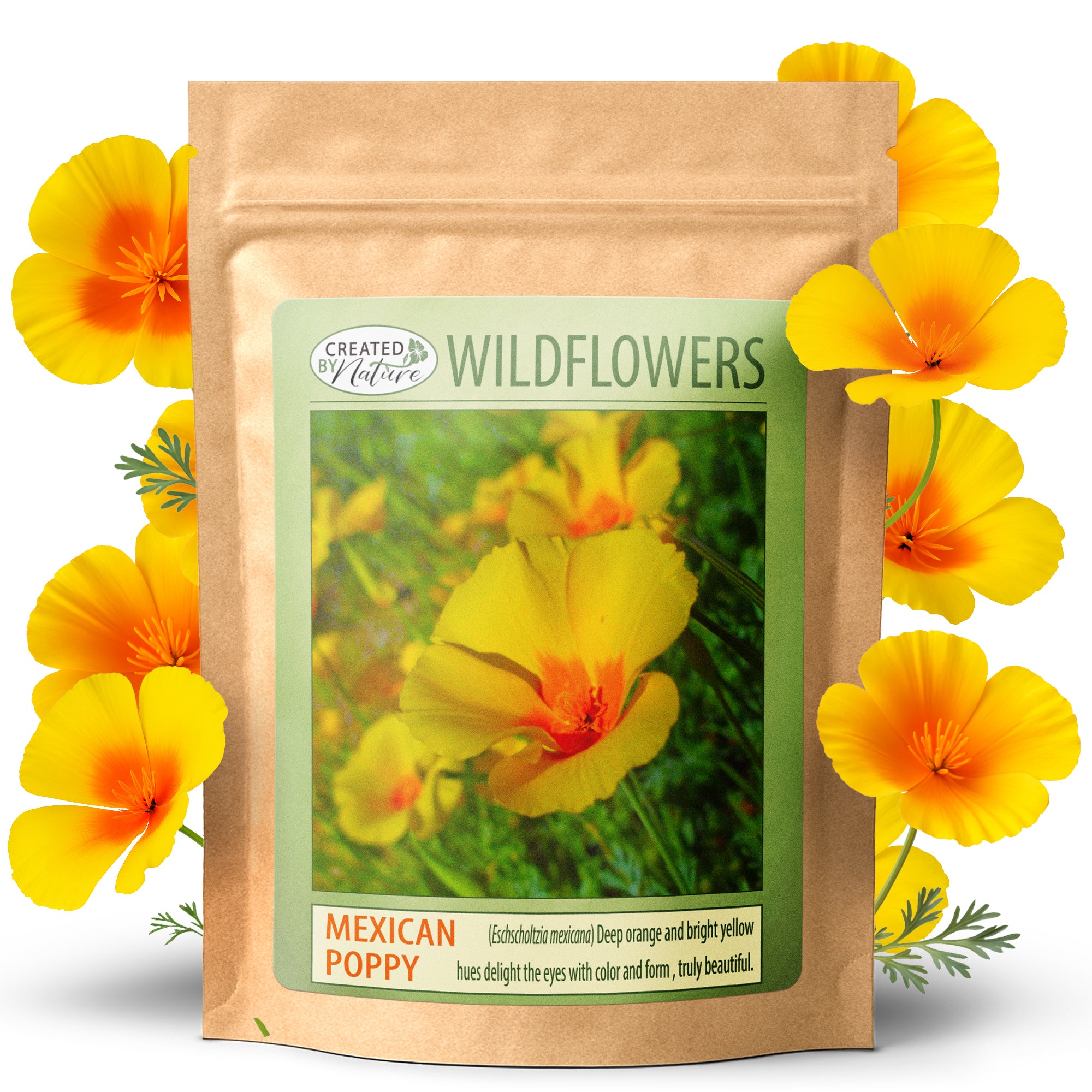 poppy seeds plants Created By Nature Mexican Poppy Seeds, 1,620 Annual Wildflower Seeds