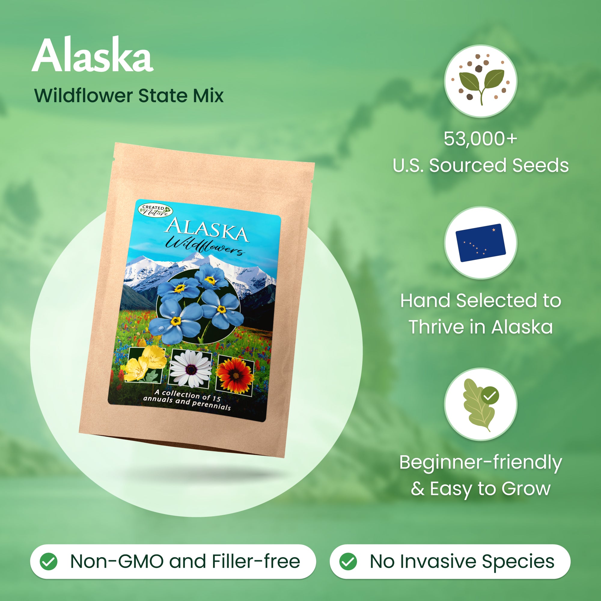 Alaska Wildflower Seed Mix | Wildflower Seeds for Alaska