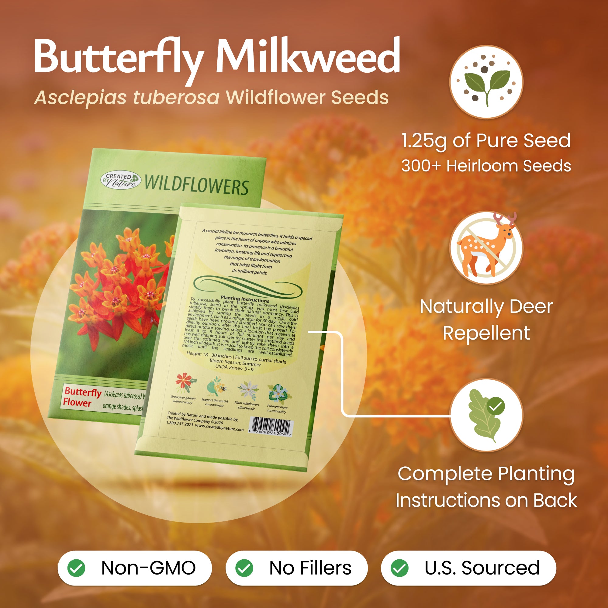 Butterfly Milkweed Wildflower Seeds