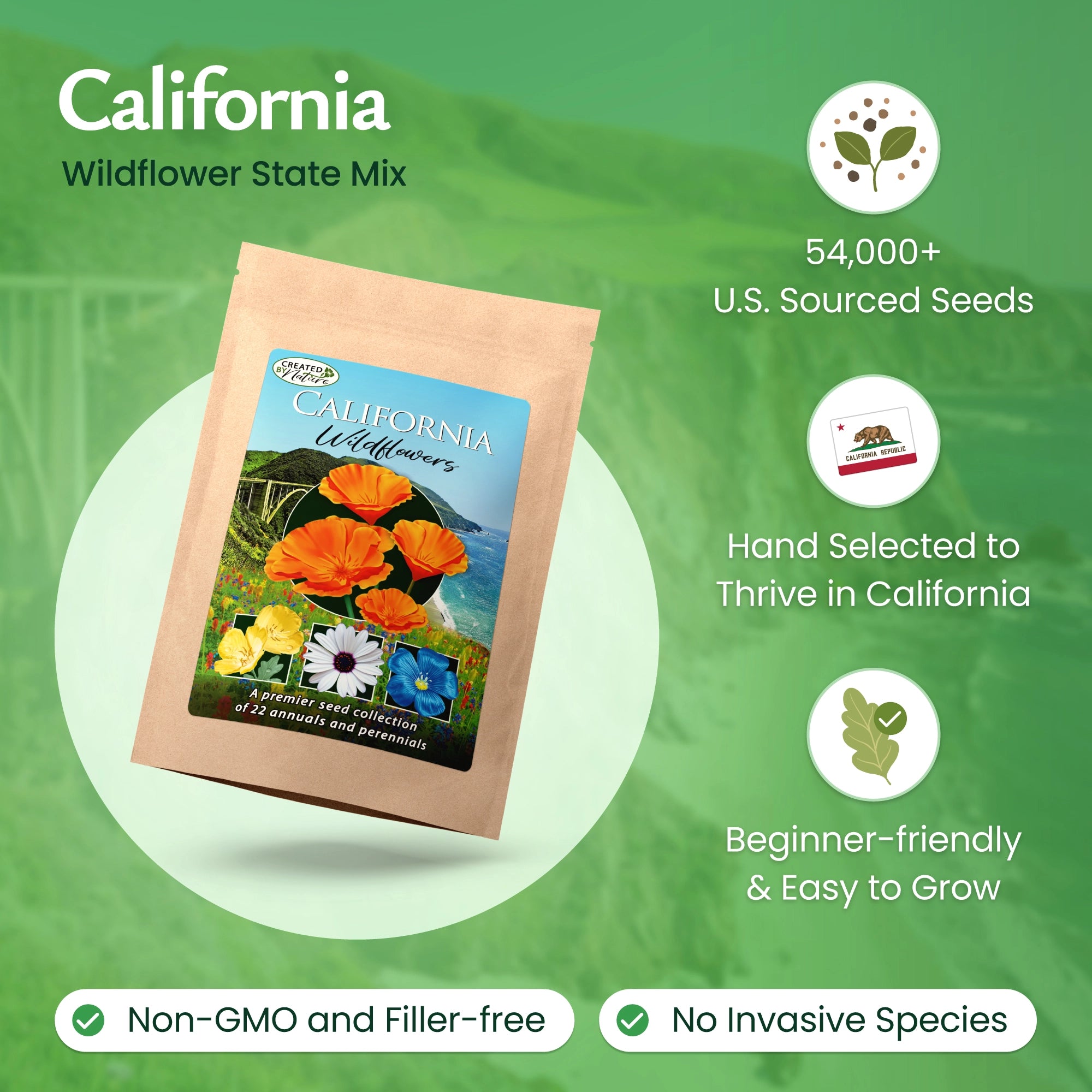 northern california wildflower seeds California Wildflower Seed Mix
