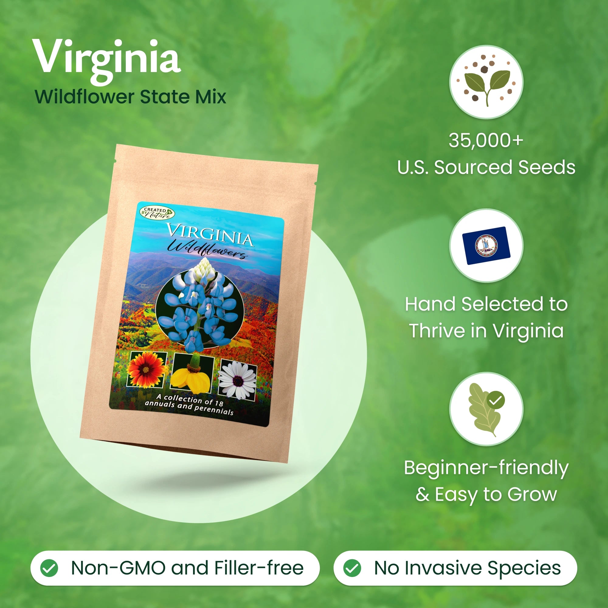 free packets of wildflower seeds Virginia Wildflower Seed Mix